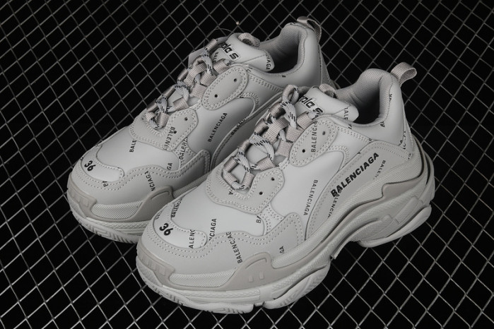 bl triple s trainers letters grey h903p8121