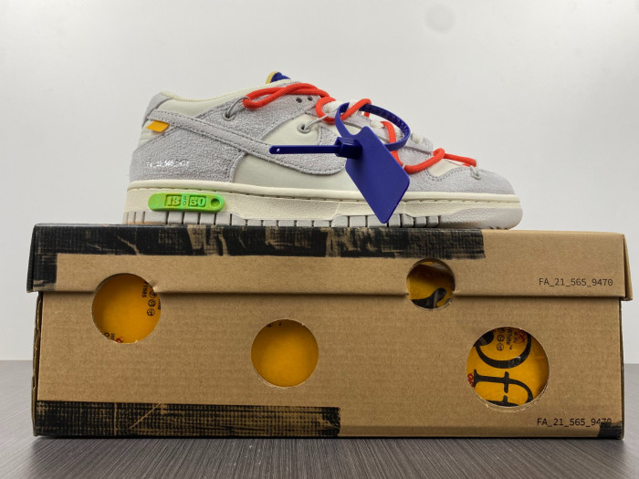 nike dunk low off-white lot 13 of 50 dj0950-110