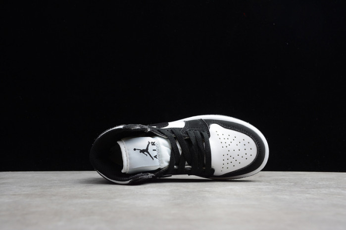 air jordan 1 kids mid white black teal tint bq6931-103