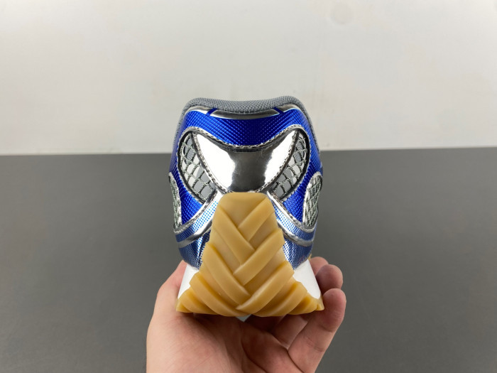 Bottega Veneta Silver & Blue Orbit Sneakers 241798F128005