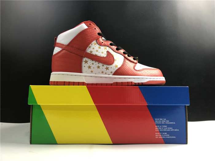 nike dunk high pro sb red stars 307385-161