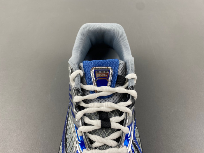 Bottega Veneta Silver & Blue Orbit Sneakers 241798F128005