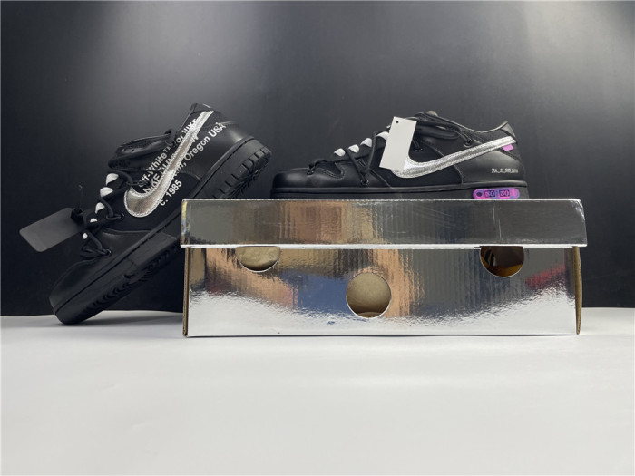 off-white x nike dunk low black dm1602-001