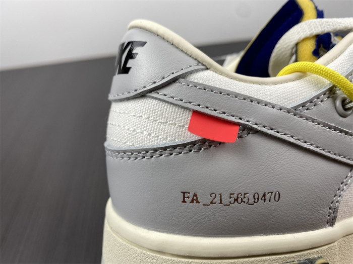 nike dunk low off-white lot 27 dm1602-120