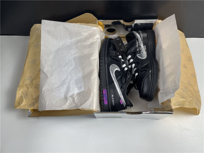 off-white x nike dunk low black dm1602-001