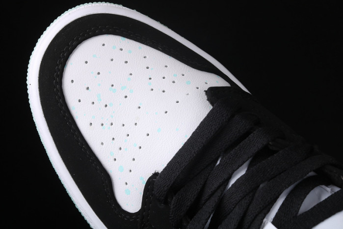 air jordan 1 mid white black teal tint (gs) bq6931-103