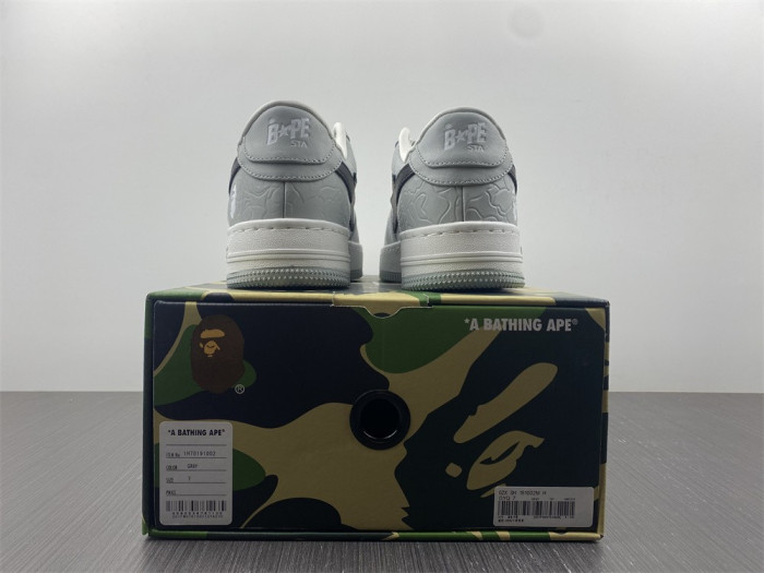 a bathing ape bape sta low grey black 1h70191002