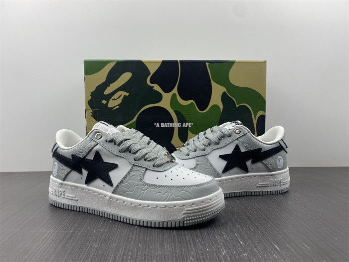 a bathing ape bape sta low grey black 1h70191002
