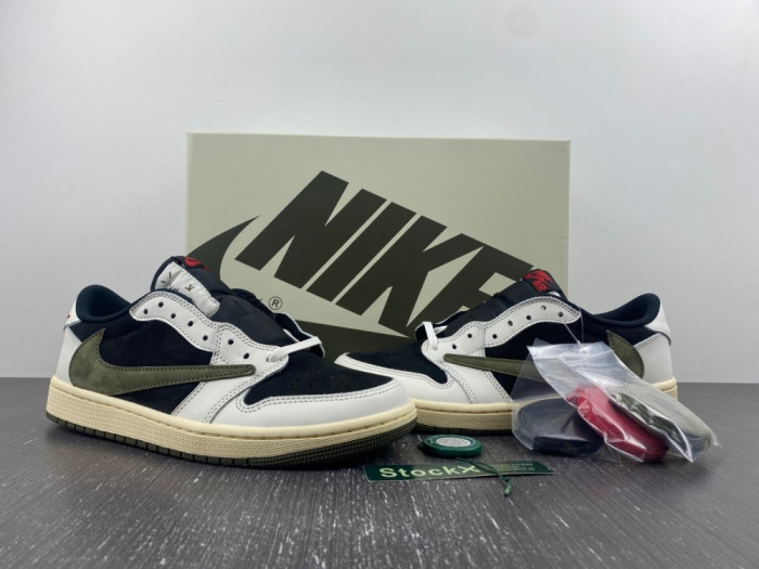 travis scott x air jordan 1 low og olive dz4137-106