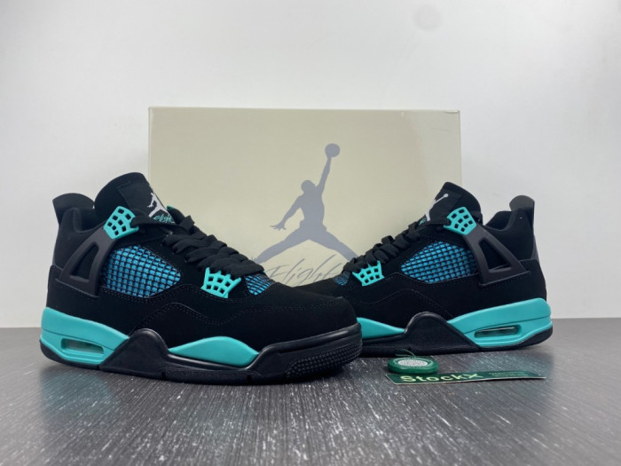 air jordan 4 black tiff any green bq7669-132