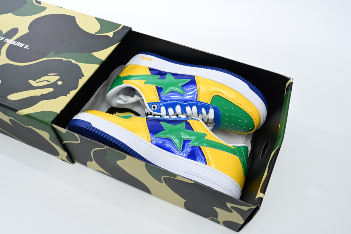 BAPE STA TO LOW BLACK YELLOW GREEN ORCHID 1180 191 004