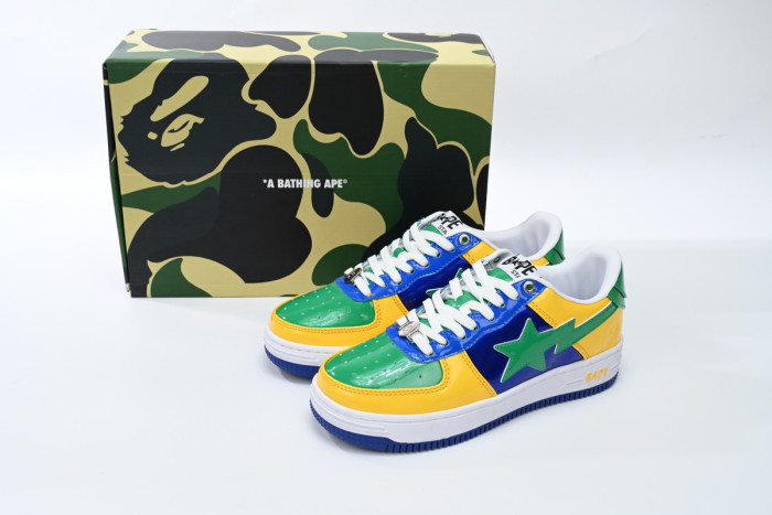 BAPE STA TO LOW BLACK YELLOW GREEN ORCHID 1180 191 004
