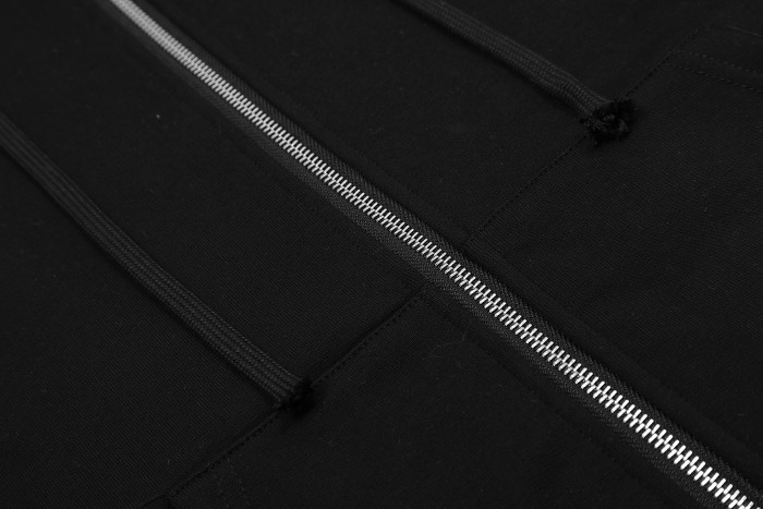 Ch*0me He**ts horseshoe floral zip up hoodie ke815