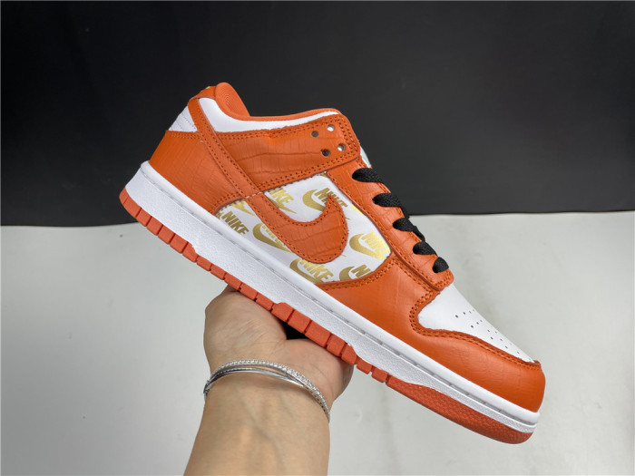 nike sb dunk low white black orange dh3228-161