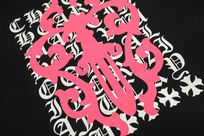 Ch*0me He**ts horseshoe floral zip up hoodie ke815