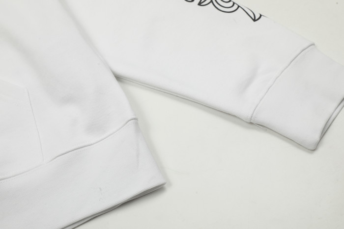 Ch*0me He**ts horseshoe floral zip up hoodie ke816