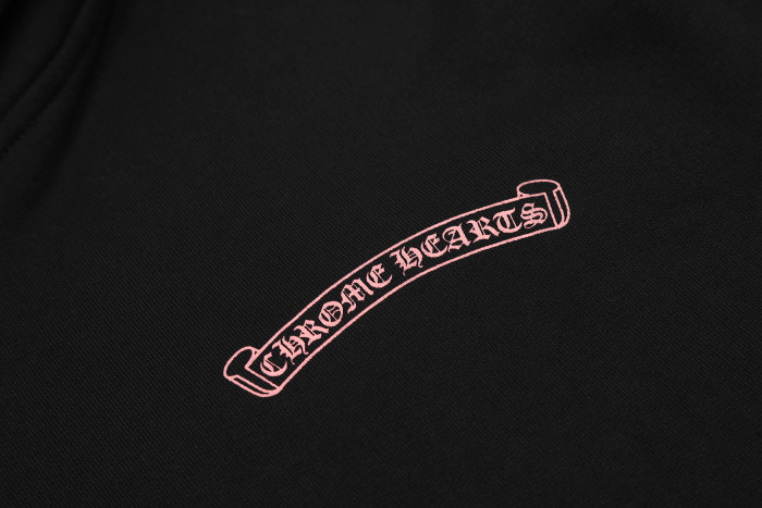 Ch*0me He**ts horseshoe floral zip up hoodie ke821