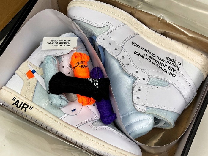 off-white air jordan 1 retro high white - aq0818-100