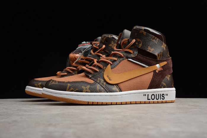 lovt x off-white x air jordan 1 customs mens - aq0818-202