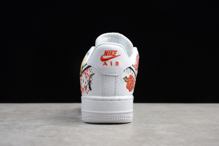 nike air force 1 07 lny qs lunar new year white flowers womens - aj8298-100