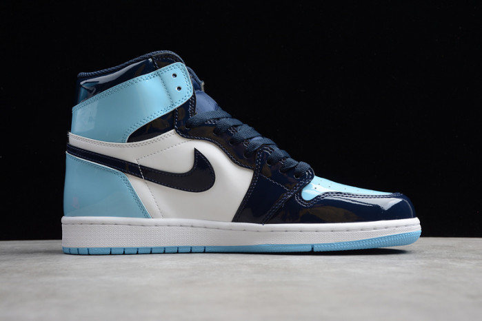 air jordan 1 unc blue chill patent leather cd0461-401