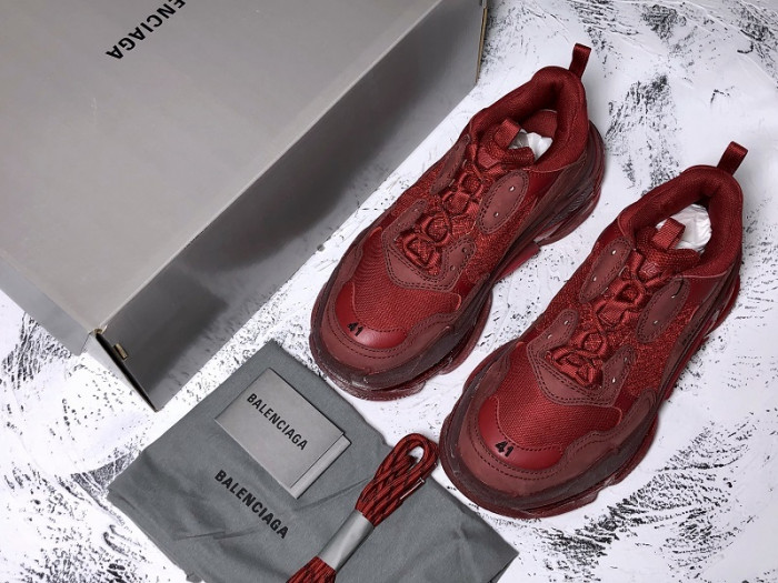 bl triple s ''clear sole'' trainer red h903p022