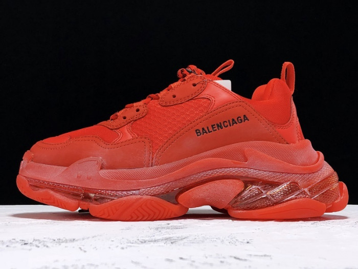 bl triple s trainer ''clear sole'' red h903p054