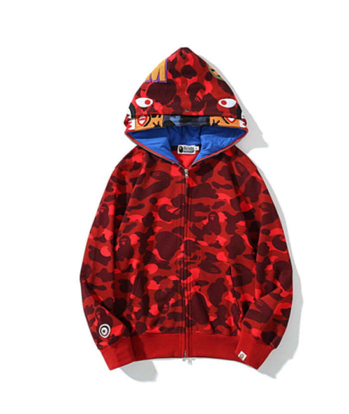 bp442 bape double hoods sweatshirt 100