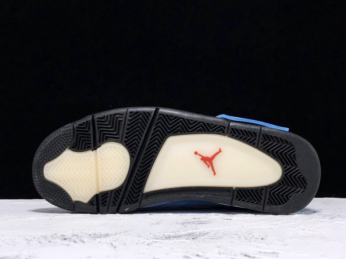 travis scott x air jordan 4 “houston oilers” university blue 308497-406