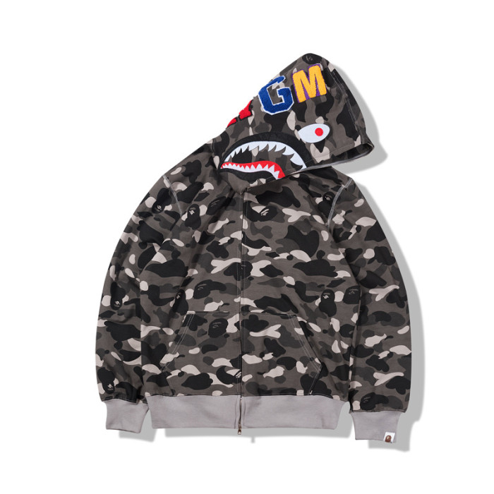 bp153 bape camouflage shark hoodies multi colors ep201