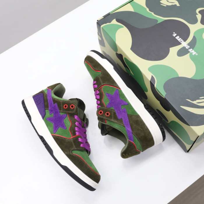 a bathing ape sk8 sta dark purple green ba11033
