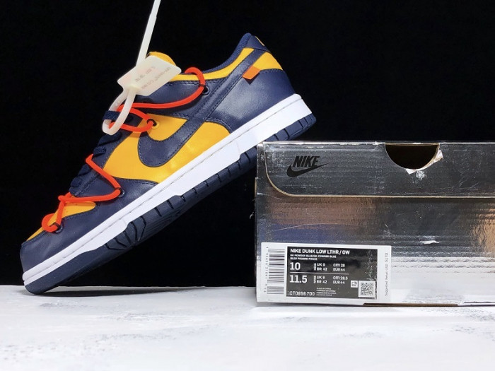 nike dunk low off-white michigan - ct0856-700