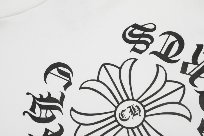 Ch*0me He**ts horseshoe floral zip up hoodie ke810