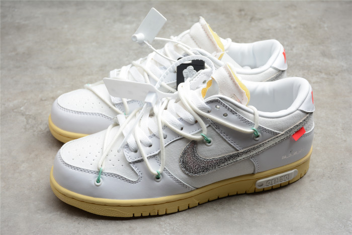 off white nike dunk low the 50 white dm1602-127