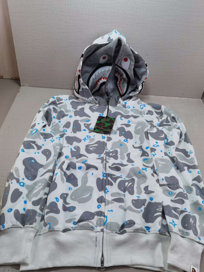 BP153 Bape Camouflage Shark Hoodies 20240906
